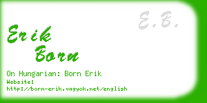 erik born business card